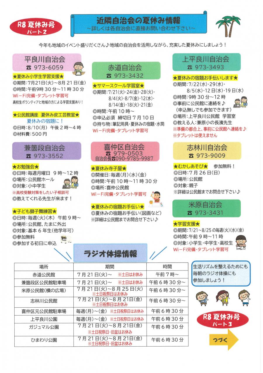 きゃん児童館だより夏休み号②