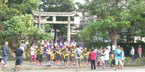 エイサー道ジュネー（宇堅子ども会）の様子