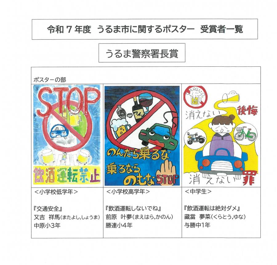 うるま警察署長賞