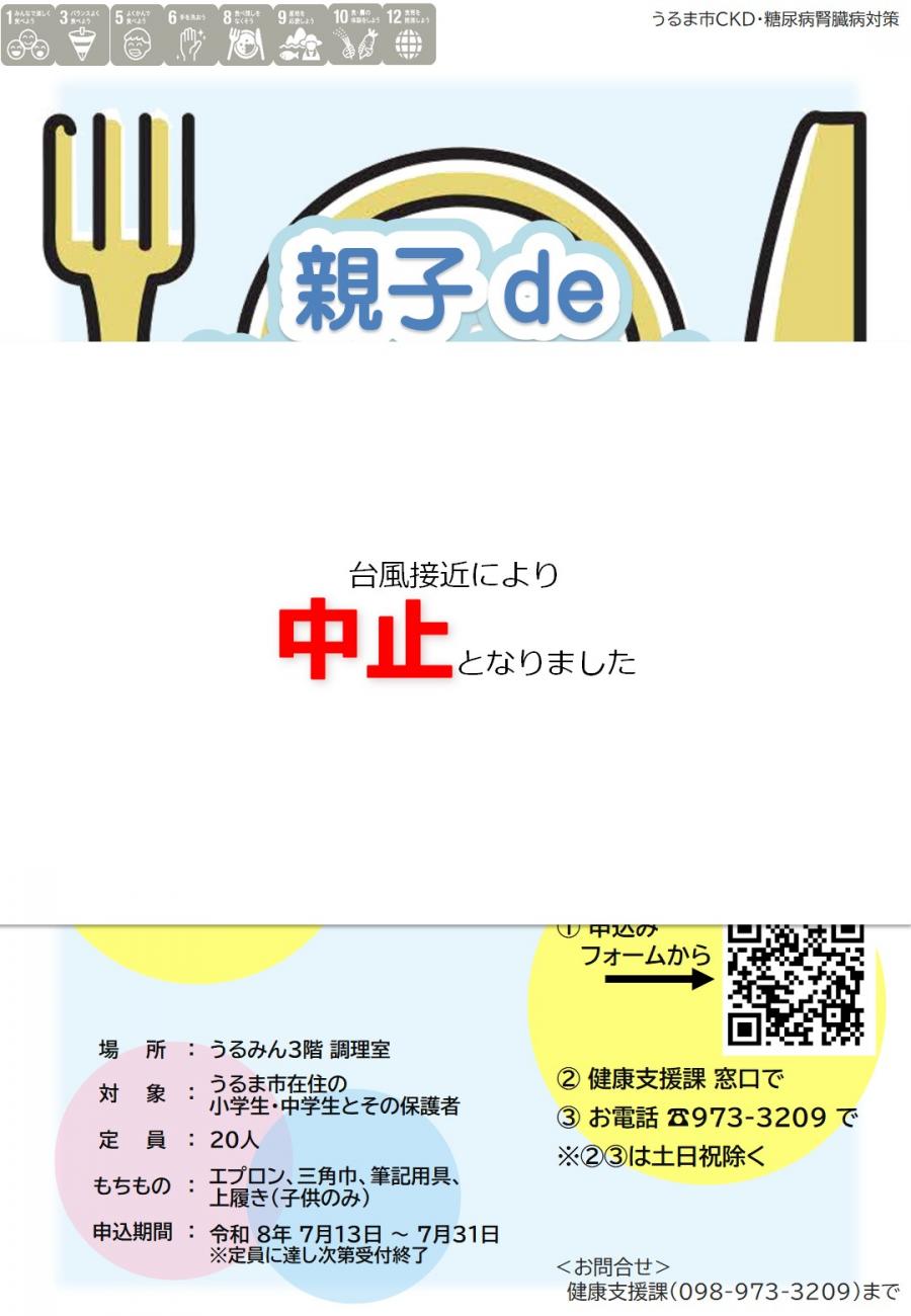 減塩教室中止