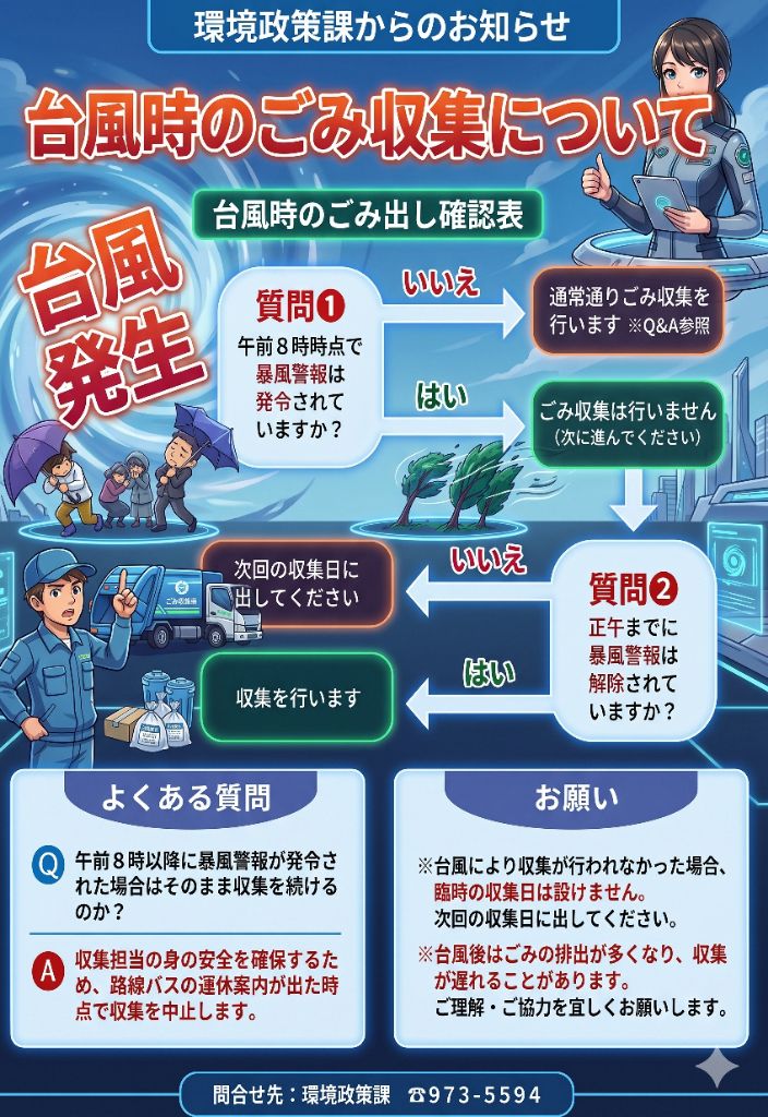 台風時のごみ収集