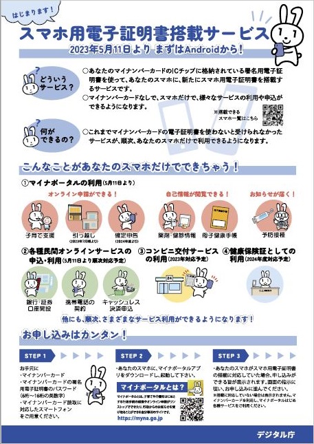 スマホ用電子証明書搭載サービスリーフレット