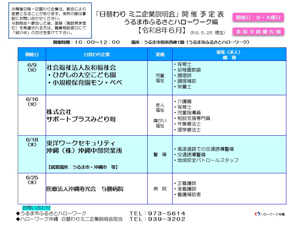 ふるさとハロワ6月