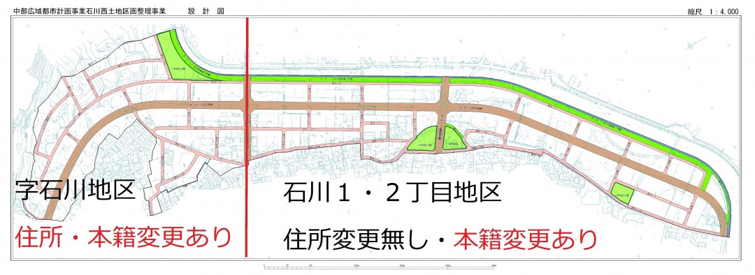 石川地区の地図