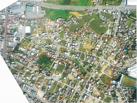 江洲土地区画整理組合　航空写真