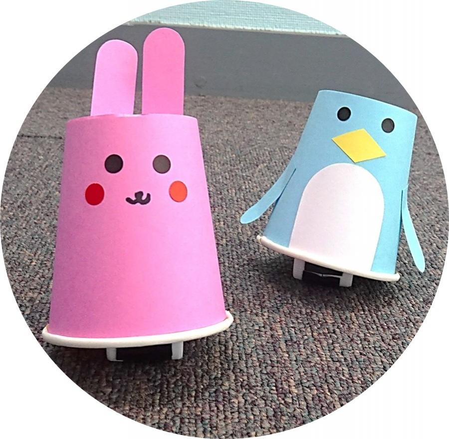 紙コップで作るカタカタどうぶつ