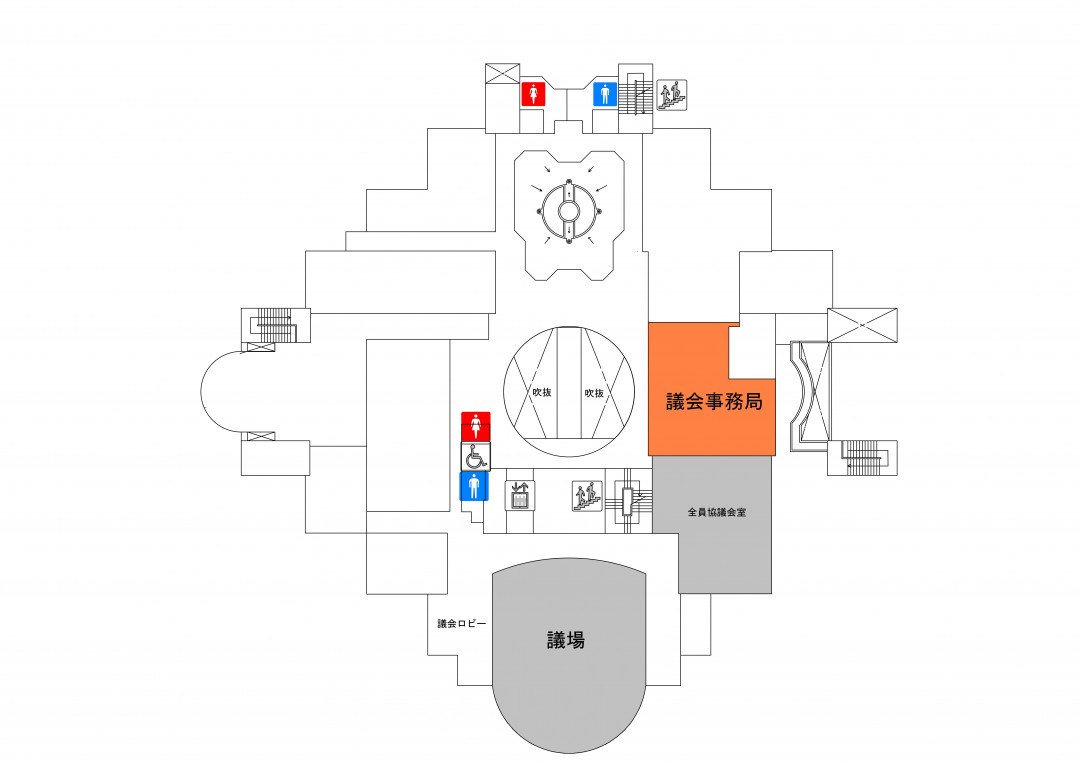 西棟4階フロア見取り図