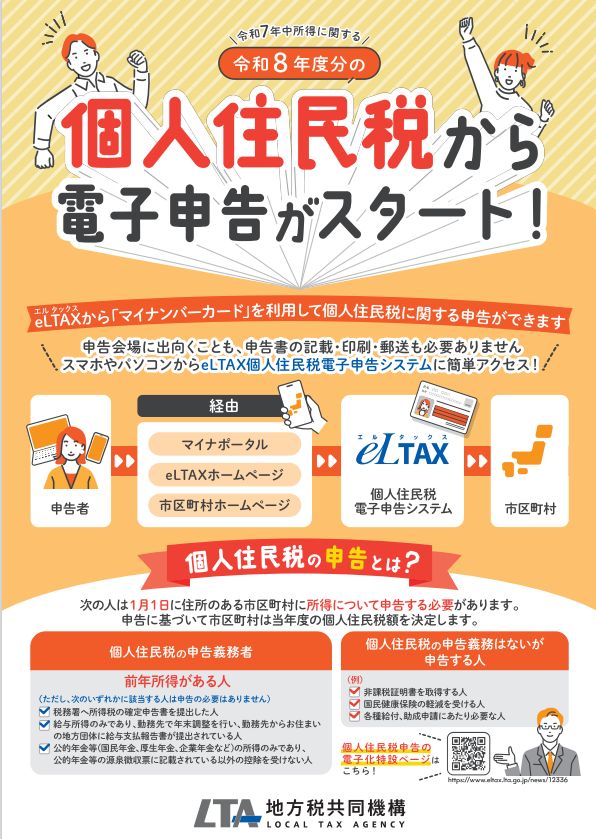 個人住民税電子申告パンフレット