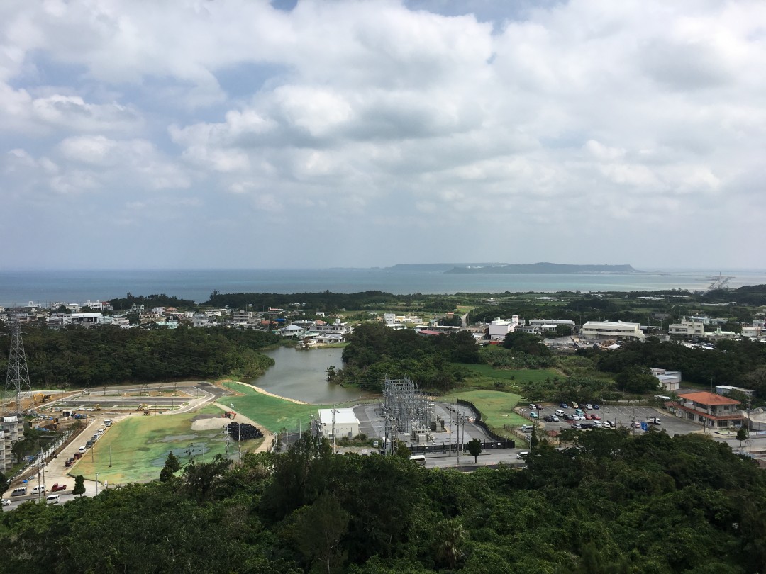 勝連城跡駐車場の工事状況（着手中）