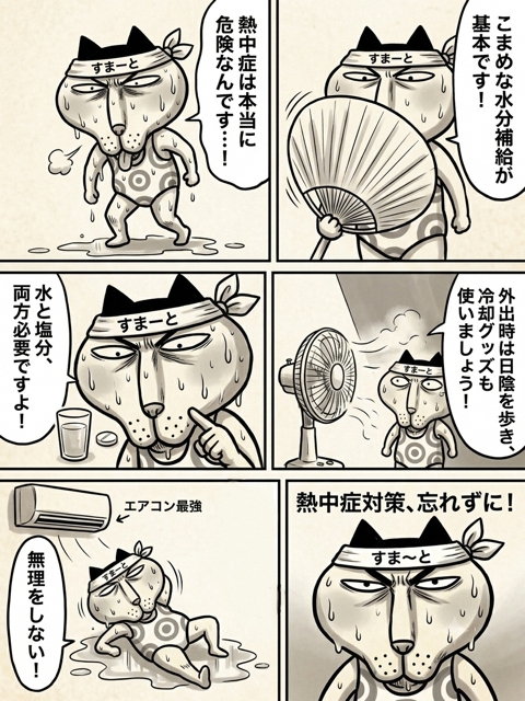 熱中症予防マンガ