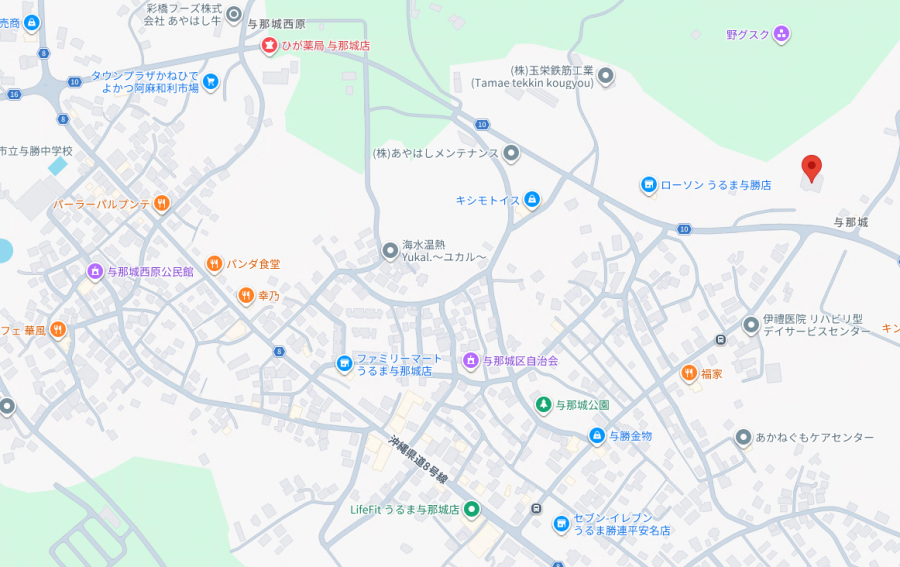与那城保育所地図