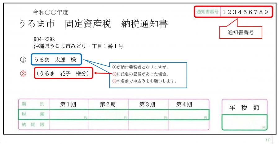 納税通知書見本（固定）