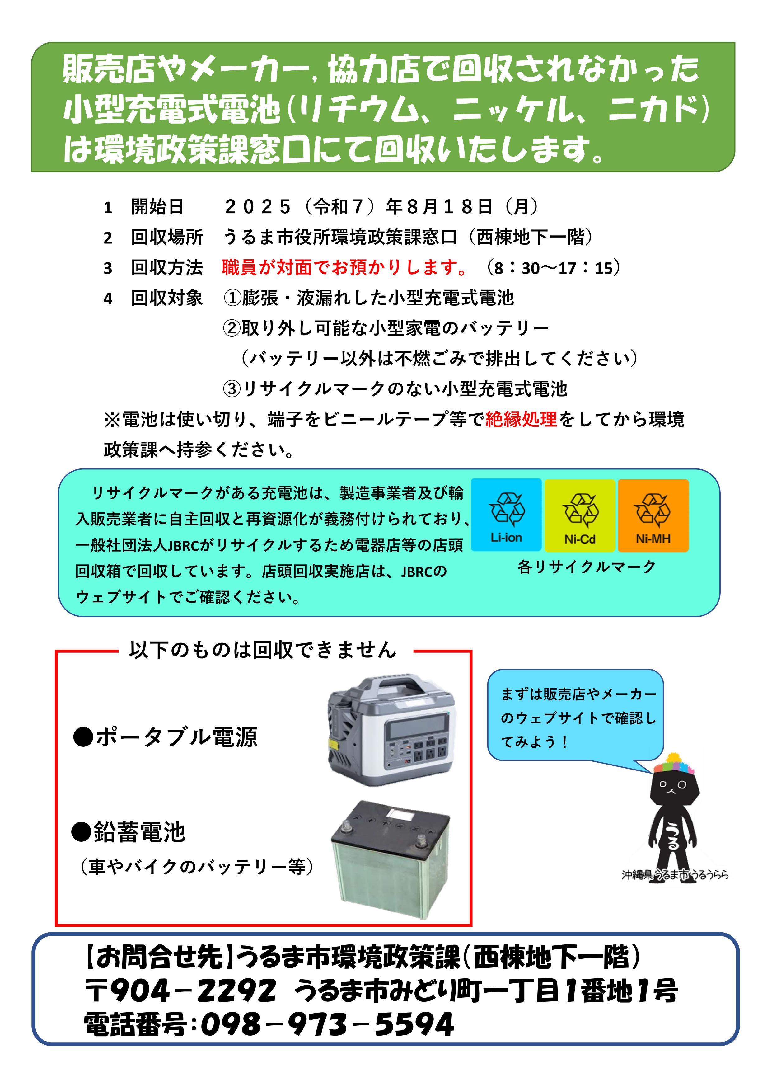 小型充電式電池