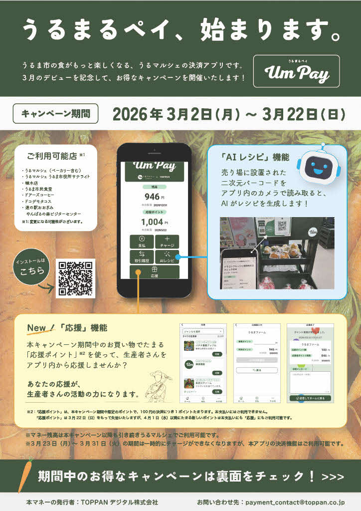 チラシ表（うるまるペイ）